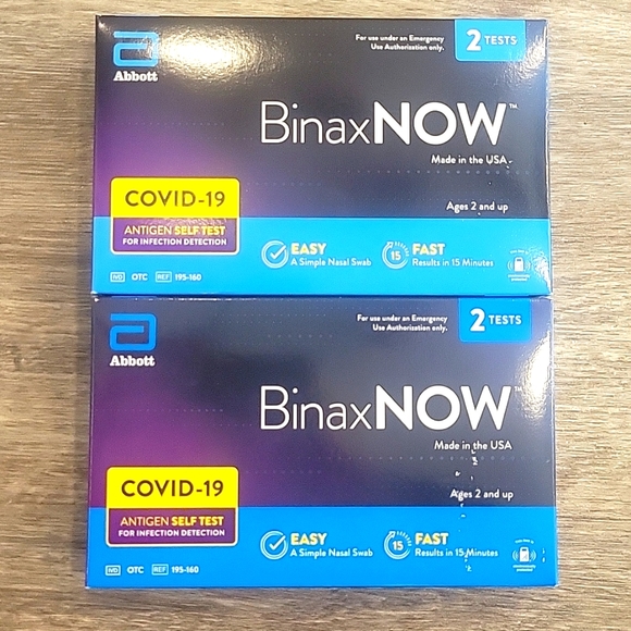 Binax Other 2 New Boxes Binax Now Covid 9 Antigen Self Test 2 Tests